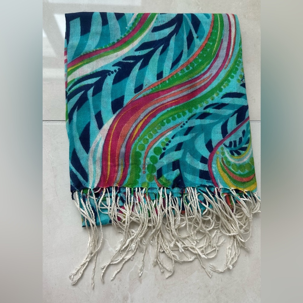 Lilly Pulitzer Paisley Print Scarf - Picture 2 of 4